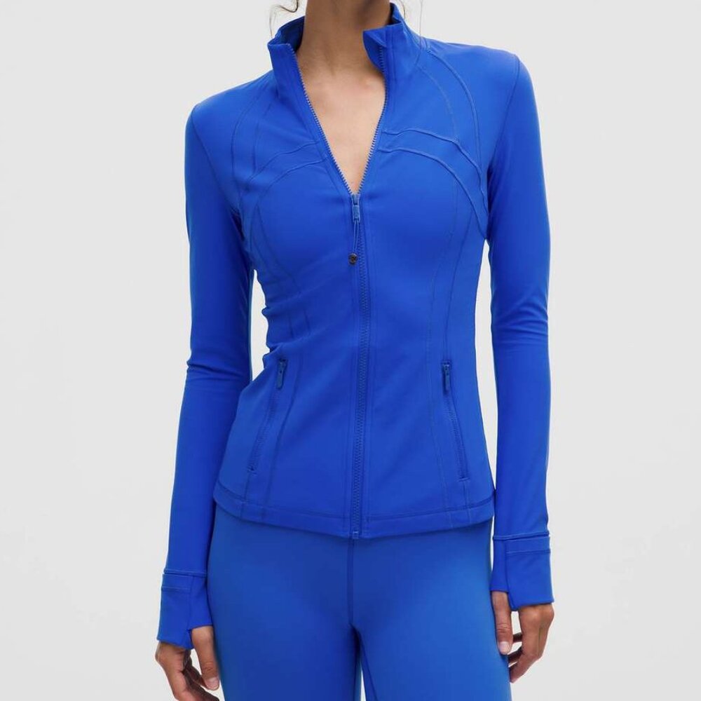 Lululemon Define Jacket Nulu Cerulean Blue Size 6 - RARE